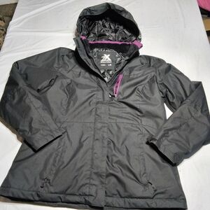 Zeroxposure Womens Size Large  Black Purple Winter Jacket Coat
